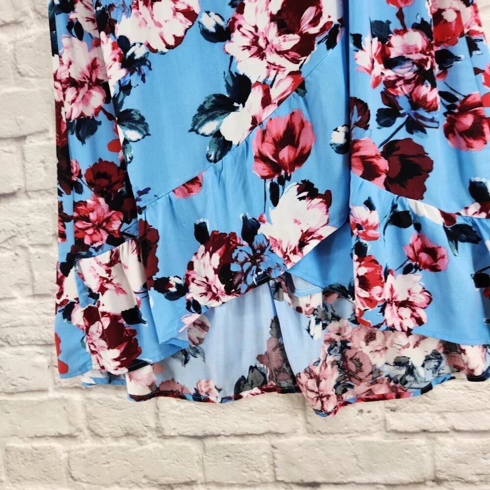 BAND OF GYPSIES Women's Size Large Floral Side Tie Open Back with tie Dress NEW - Picture 9 of 16